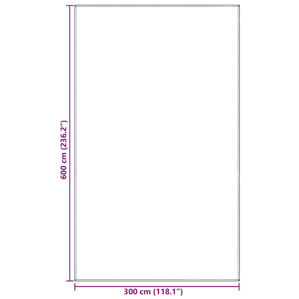 Zeltteppich Hellgrau 600 x 300 cm Polyethylen