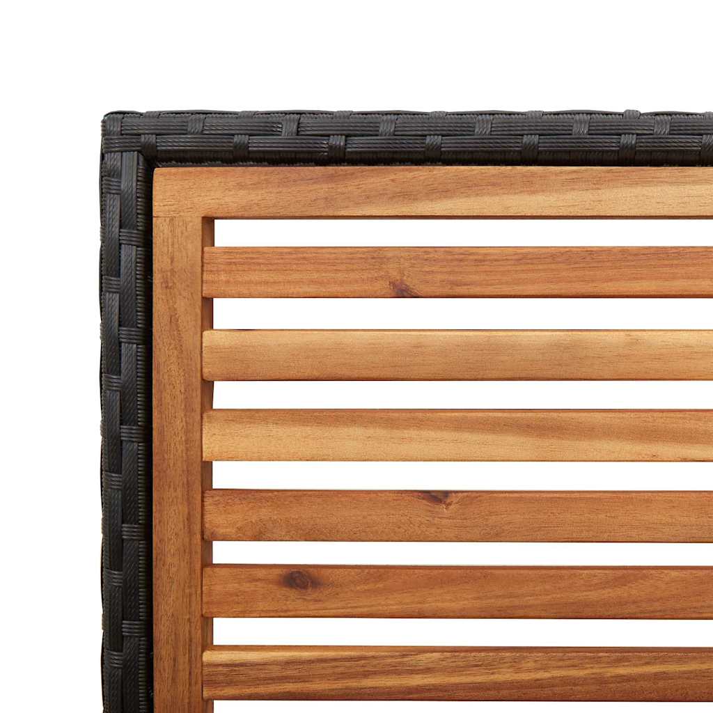 Garten Stapelstühle 2 pcs Braun und Schwarz