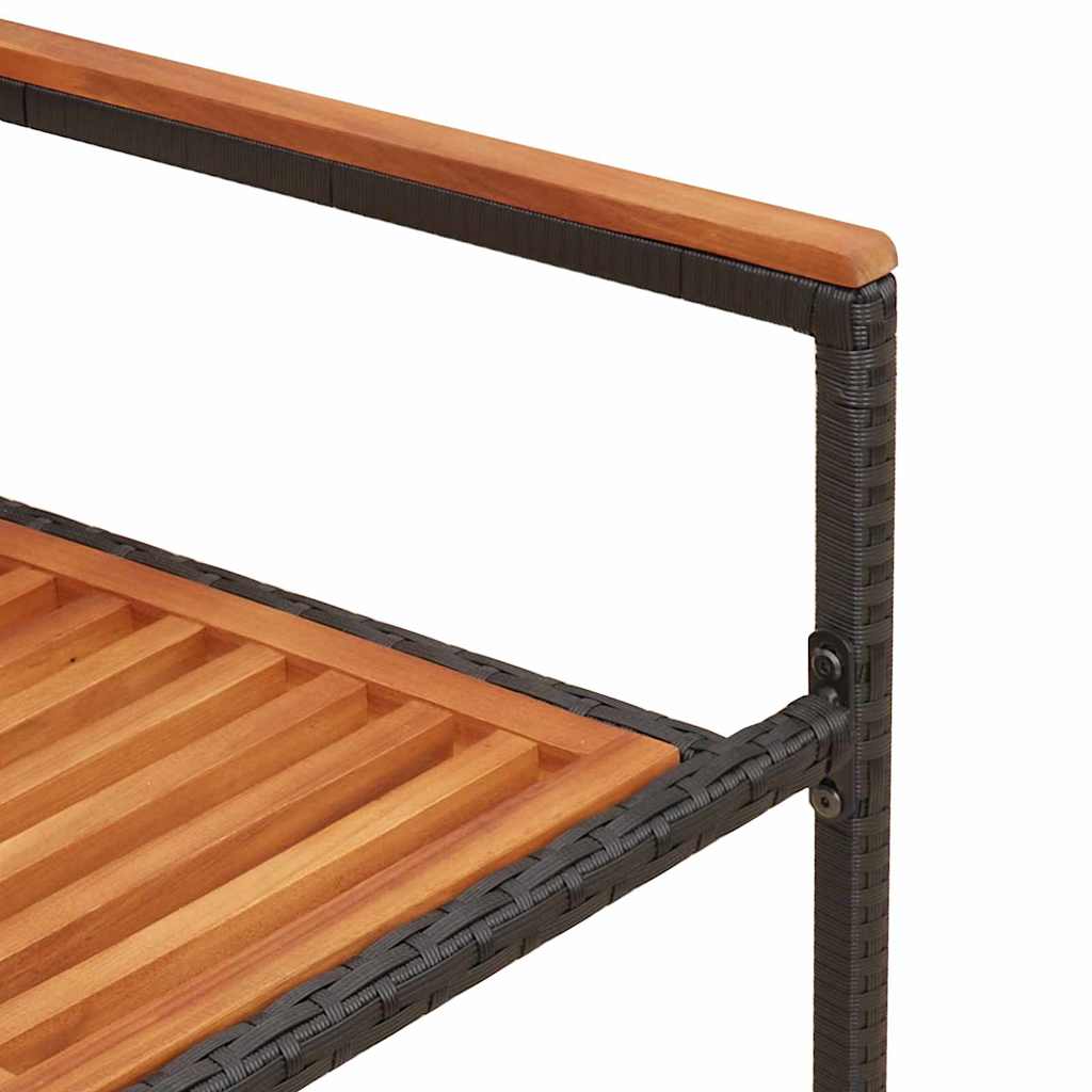 Garten Stapelstühle 2 pcs Braun und Schwarz