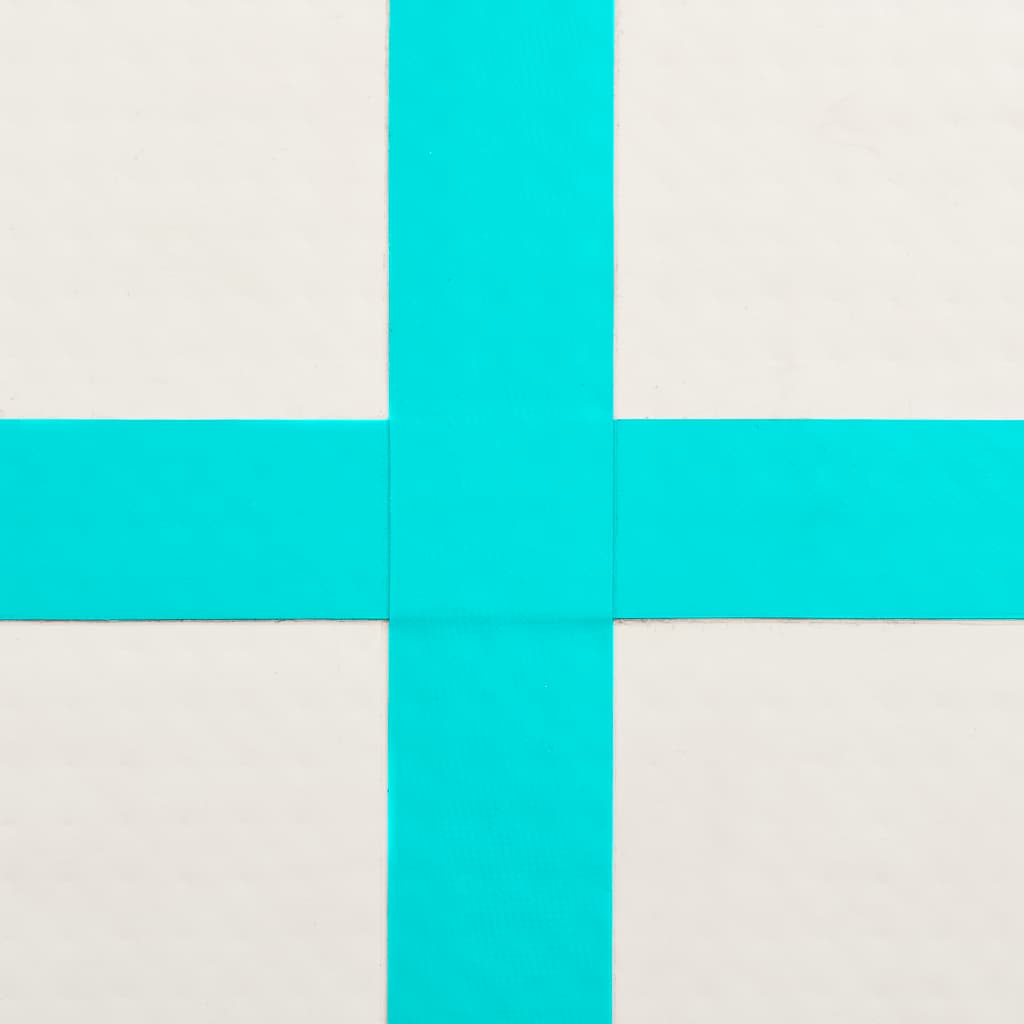 Aufblasbare Gymnastikmatte mit Pumpe 600x100x15 cm PVC Grün