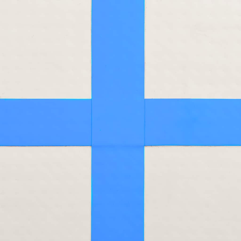 Aufblasbare Gymnastikmatte mit Pumpe 600x100x20 cm PVC Blau