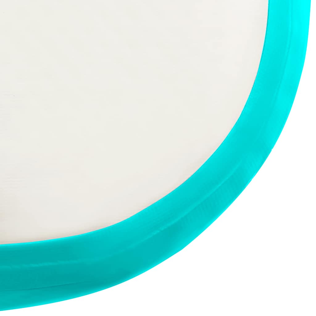 Aufblasbare Gymnastikmatte mit Pumpe 800x100x20 cm PVC Grün