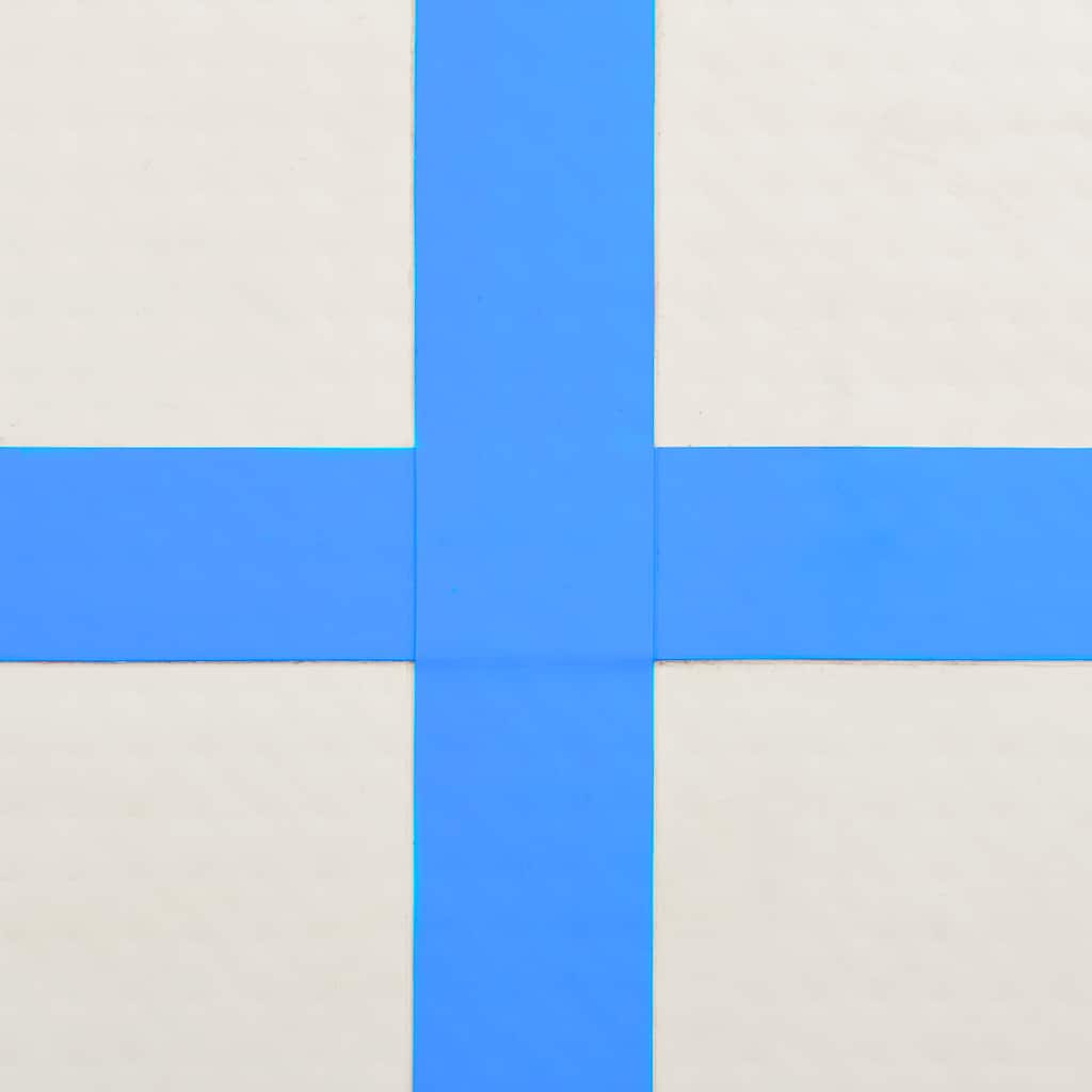 Aufblasbare Gymnastikmatte mit Pumpe 200x200x10 cm PVC Blau