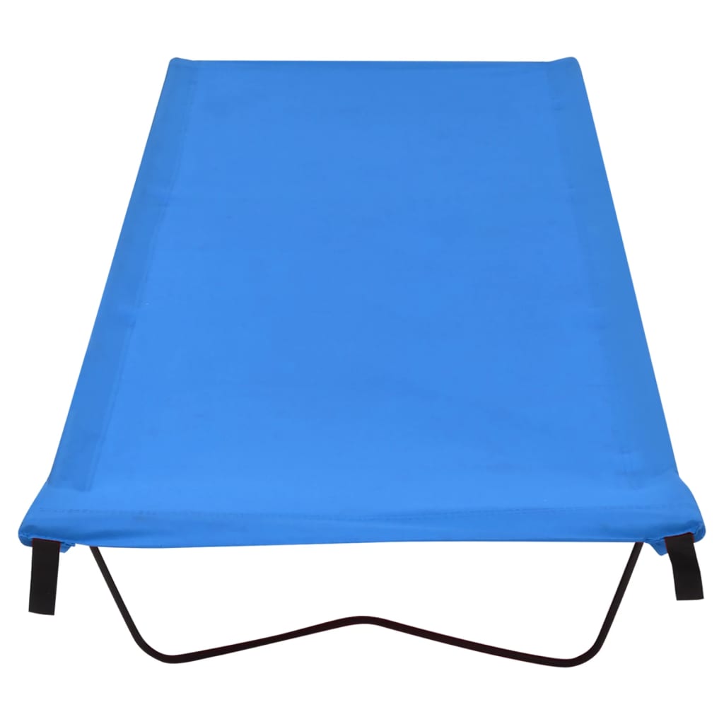 Campingbett 180x60x19 cm Oxford-Gewebe und Stahl Blau