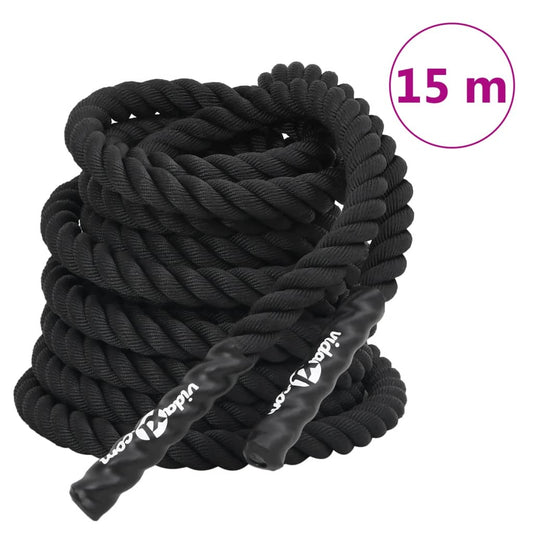 Battle Rope Schwarz 15 m 11 kg Polyester