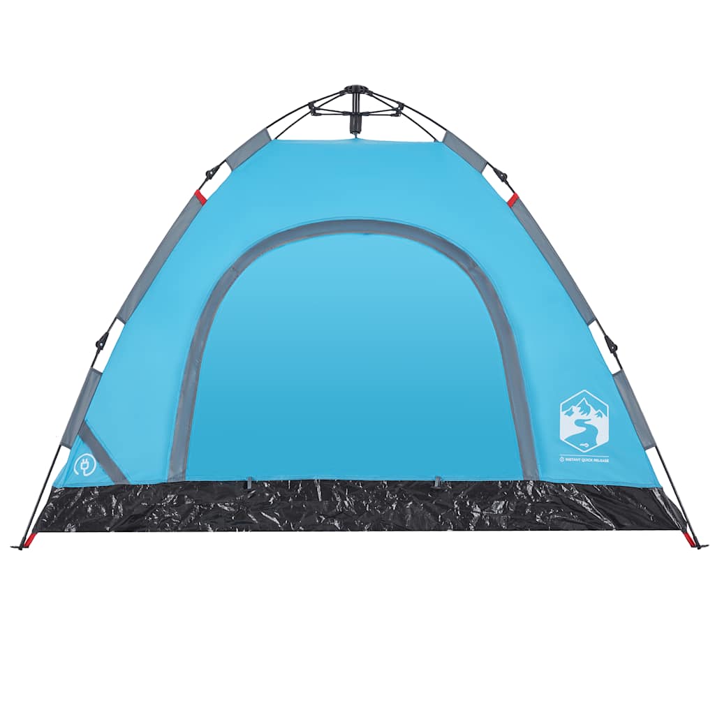 Campingzelt 3 Personen Blau Quick Release