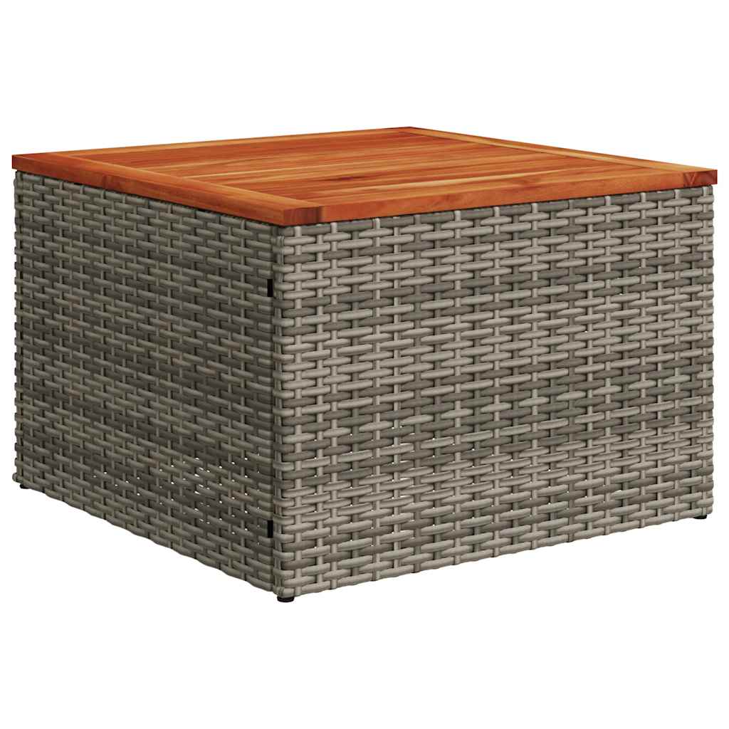 10-teiliges Gartensofa-Set mit Kissen, grau, Polyrattan