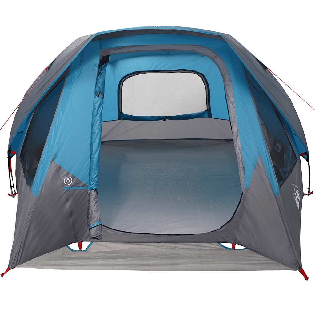 Campingzelt 4 Personen Blau Wasserdicht