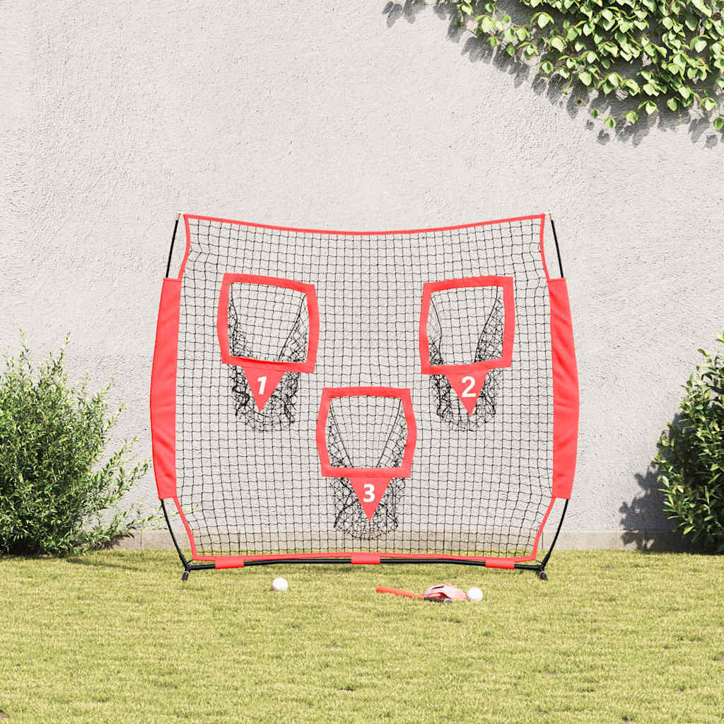 Baseball-Übungsnetz Schwarz 214,5 x 89,5 x 181 cm Polyester